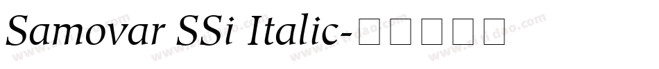 Samovar SSi Italic字体转换